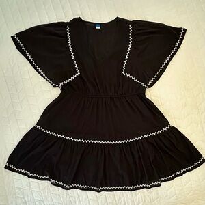 Old Navy Black Mini Dress with White Trim